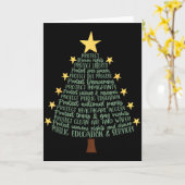 Carte Subtle Anti Trump Funny Christmas Tree (Fleur jaune)