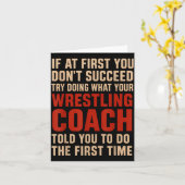 Carte Succeed Try Doing What Your Wrestling Coach Told Y (Fleur jaune)