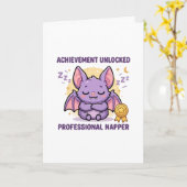 Carte Succès Débloqué Chauve-Souris Dormeuse Professionn (Fleur jaune)