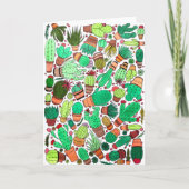 Carte Succulent Cactus Pots Plante Vert Cactus Jardin (Devant)