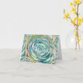 Carte Succulent Echeveria imbricata greeting card (Fleur jaune)