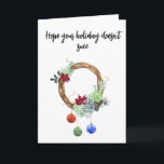 Carte Succulent Funny Christmas card<br><div class="desc">This design may be personalized in the area provided by changing the Phoand/or text. Or it can be customized by choosing the click to customize further option and delete or change the color of the background, add text, change the text color style, or delete the text for an image only...</div>