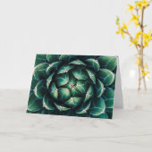 Carte Succulent vert et blanc (Fleur jaune)