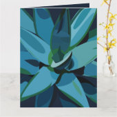 Carte Succulentes Agave Bleu Cactus Succulentes (Fleur jaune)