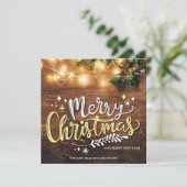 Carte Succursale Mistletoe Bois Noël Accueil d'entrepris (Debout devant)