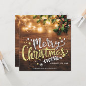 Carte Succursale Mistletoe Bois Noël Accueil d'entrepris (Devant/Arrière en situation)