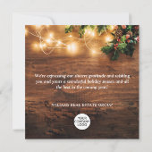 Carte Succursale Mistletoe Bois Noël Accueil d'entrepris (Dos)