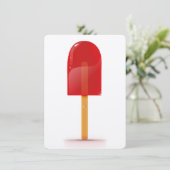 Carte Sucette glacée rouge (Debout devant)