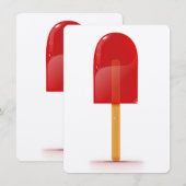 Carte Sucette glacée rouge (Devant / Derrière)