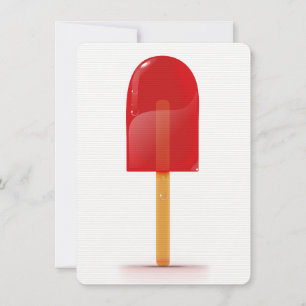Carte Sucette glacée rouge