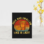 Carte Suck And Swallow Like A Lady Raunchy Tequila Funny (Fleur jaune)