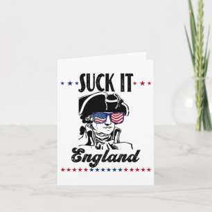 Carte Suck It England Drôle 4 juillet - George Washing