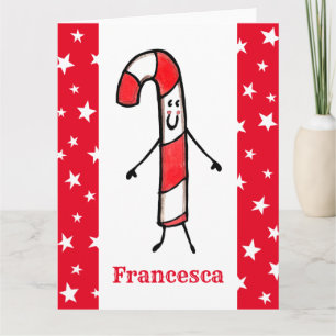 Carte Sucre de canne personnalisé Noël