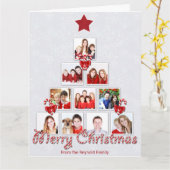 Carte Sucre de canne savoureux Noël Arbre photo Collage (Fleur jaune)