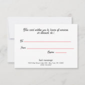 Carte Sucre de canne Stripes Certificat cadeau de Noël (Dos)