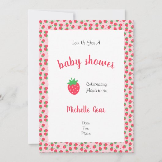 Carte Sucre fraise (Devant)