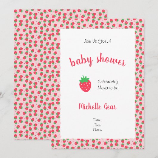 Carte Sucre fraise (Devant / Derrière)