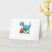 Carte Sucrerie drôle de Halloween de dinosaure de (Fleur jaune)