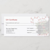 Carte Sucres de canne de certificat-cadeau & Bow rouge f (Dos)