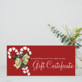 Carte Sucres de canne de certificat-cadeau de l'entrepri (Debout devant)