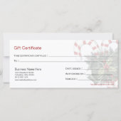 Carte Sucres de canne de certificat-cadeau et cabot vert (Dos)