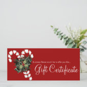 Carte Sucres de canne de certificat-cadeau et cabot vert (Debout devant)