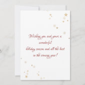 Carte Sucres de canne Holly Berry Photo Joyeux Noël (Dos)