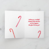 Carte Sucres de canne Noël Aquarelle Rouge (Intérieur)