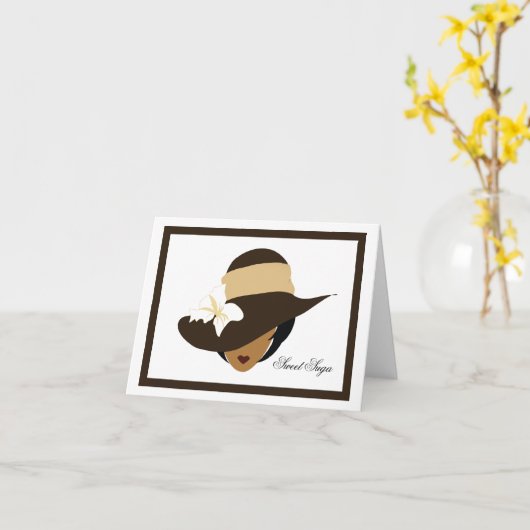 Carte Suga chocolat sucré (Fleur jaune)