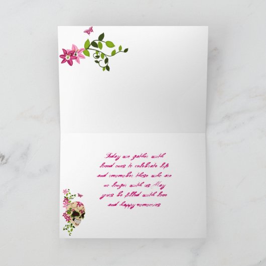 Carte Sugar Skull (Intérieur)