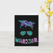 Carte Suicide Awareness Shirt Messy Bun Hair Suicide Pre (Fleur jaune)