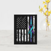 Carte Suicide Depression American Flag Prevention (Fleur jaune)