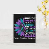 Carte Suicide Pain Sunflower Suicide Prevention Awarenes (Fleur jaune)