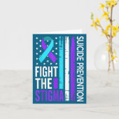 Carte Suicide Prevention Suprt Fight The Stigma Vintage  (Fleur jaune)