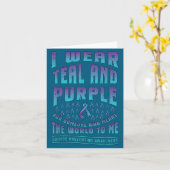 Carte Suicide Prevention Wear Teal Purple For Someone Aw (Fleur jaune)