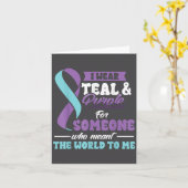 Carte Suicide Prevention Wear Teal Purple Someone Meant  (Fleur jaune)