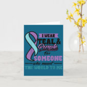 Carte Suicide Prevention Wear Teal Purple Someone Meant  (Fleur jaune)