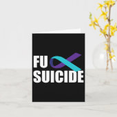 Carte Suicide Sensibilisation au suicide Ruban Préventio (Fleur jaune)