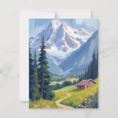 Carte suisse Alpes Mountain Hillside Suisse (Devant)