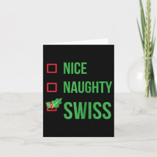 Carte Suisse Drôle Suisse Pyjama Cadeau de Noël Ragl