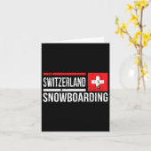 Carte Suisse Snowboard Swiss Drapeau Course Halpipe (Fleur jaune)