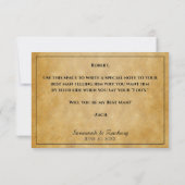Carte Suit Be My Best Man Faux Parchment Card (Dos)