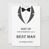 Carte Suit Be My Best Man Proposition Card (Devant)