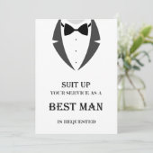 Carte Suit Be My Best Man Proposition Card (Debout devant)