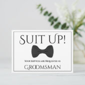 Carte Suit Be My Groomsman Card (Debout devant)