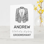 Carte Suit Le Groomsman Meilleur Mariage Demander (Fleur jaune)