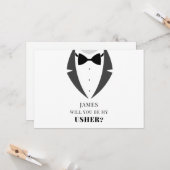 Carte Suit Up Be My Groomsman Best man Proposition Card (Devant/Arrière en situation)