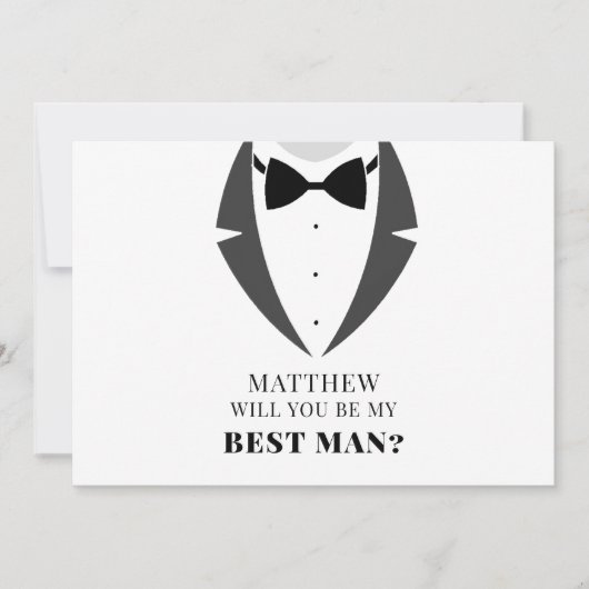 Carte Suit Up Be My Groomsman Best man Proposition Card (Devant)