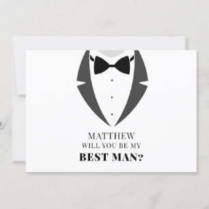 Carte Suit Up Be My Groomsman Best man Proposition Card