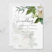 Carte Suite Mariage Sublime - Roses Blanches (Devant)